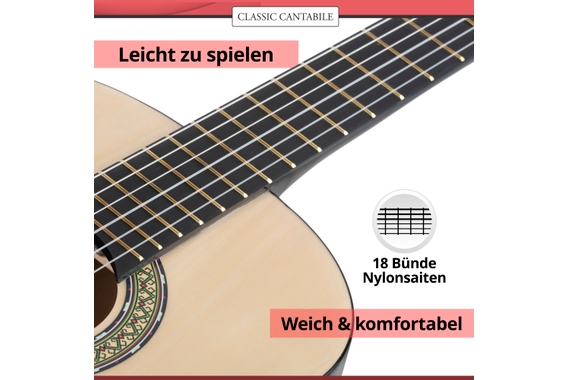 Classic Cantabile Acoustic Series AS-851 Klassieke Gitaar 4/4 Set Met Stemapparaat image 5