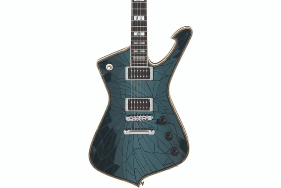 Ibanez PS3CM Paul Stanley Black Cracked Mirror image 5