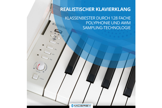 McGrey DP-19 WM E-Piano Weiß matt image 5