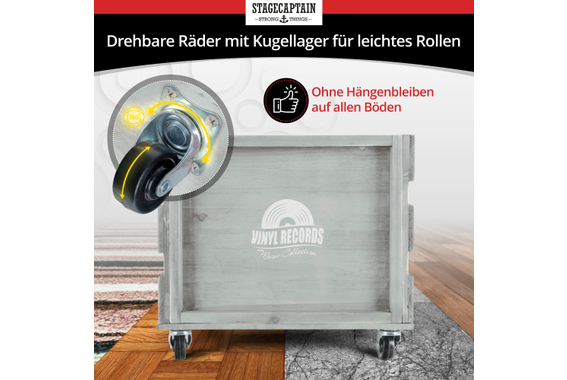 Stagecaptain SPK-100 GY Cassa per Dischi "Emil" Grigia 2x Set image 5