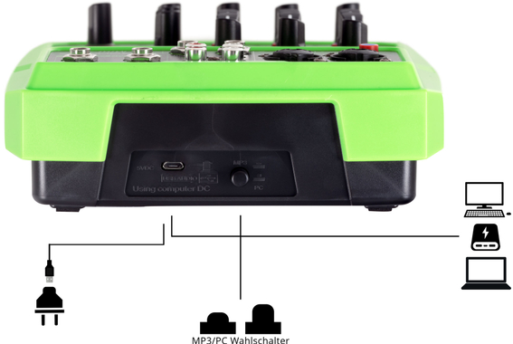 Pronomic Mini4 4-Kanal USB-Mischpult  - Retoure (Zustand: sehr gut) image 5