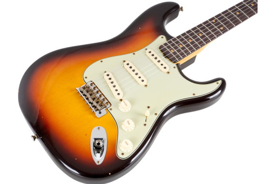 Fender Custom Shop 1959 Stratocaster Journeyman Super Faded Aged Chocolate 3-Color-Sunburst image 5