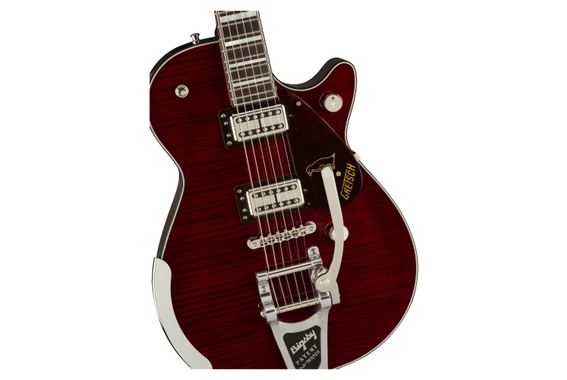 Gretsch G6134TFM-NH Nigel Hendroff Signature Penguin Dark Cherry Metallic Flame image 5