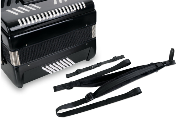 Classic Cantabile 48 Bass Akkordeon "Secondo V" Schwarz  - Retoure (Zustand: gut) image 5