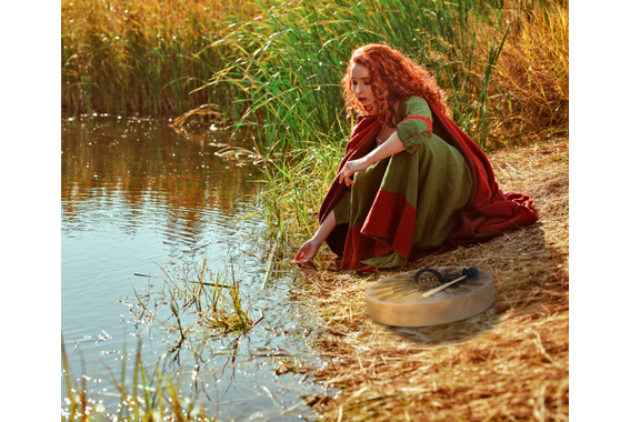 Classic Cantabile TSD-18 Traditionele Sjamanentrommel met Paardenhuid 18" Set met Tas image 5