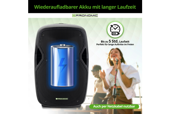 Pronomic MOVE 15MA-A Akku-Aktivbox 15"  - Retoure (Zustand: gut) image 5