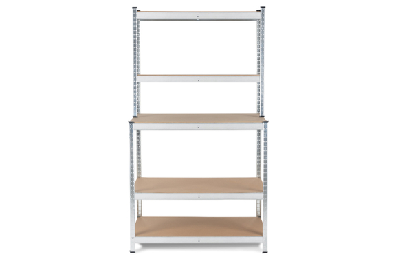 Stagecaptain WBR-175 SR Étagère D’atelier Avec Plateaux En Bois Argent 4x Set image 5