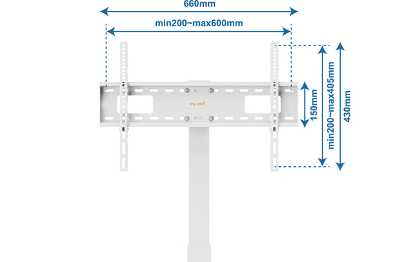my wall HP 108W Floor Stand for Flat Screens White image 5