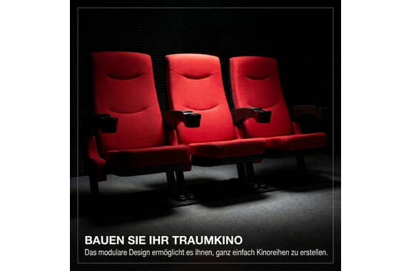 Fauteuil de cinéma Stagecaptain CS-600R Movieking, rouge image 5