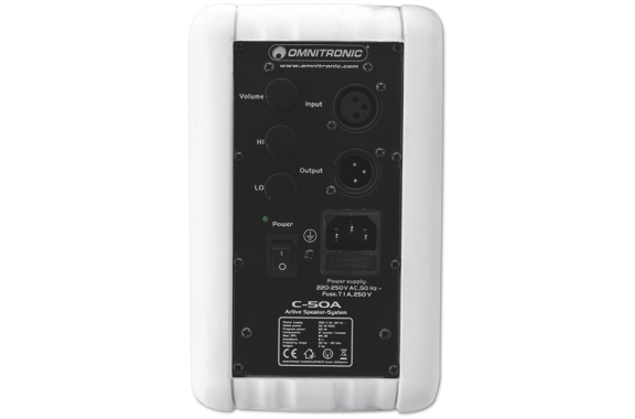 Omnitronic C-50A Aktiv-Lautsprecher Paar Weiß image 5
