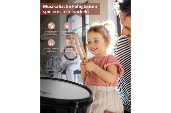 XDrum Junior Pro Kinder Schlagzeug Black Sparkle inkl. Schule image 5