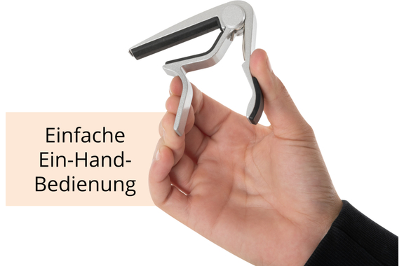 Rocktile TC1-C  Kapodaster für Konzertgitarre silber gerade image 5