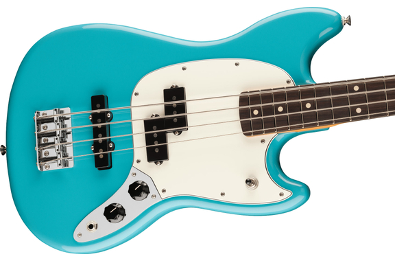 Fender Player II Mustang Bass PJ RW Aquatone Blue image 5