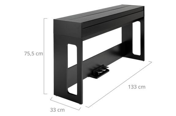 Classic Cantabile DP-S1 SM E-Piano Nero Opaco Set image 5