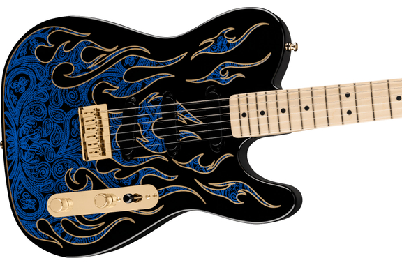 Fender James Burton Telecaster Blue Paisley Flames image 5