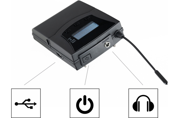Pronomic Silent Guide V2 SDR-BP30 Bodypack-Receiver 5x Set image 5