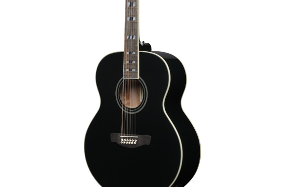 Ibanez AJ7012M1E-BK 12-String Guitare Folk Black High Gloss image 5