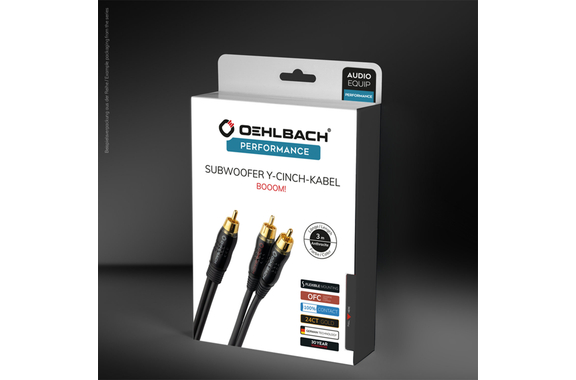Oehlbach BOOOM! Cable Y-Cinch para Subwoofer 12,5 m image 5