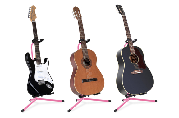 Classic Cantabile GS-30 PK Supporto per Chitarra (leggero) Rosa image 5