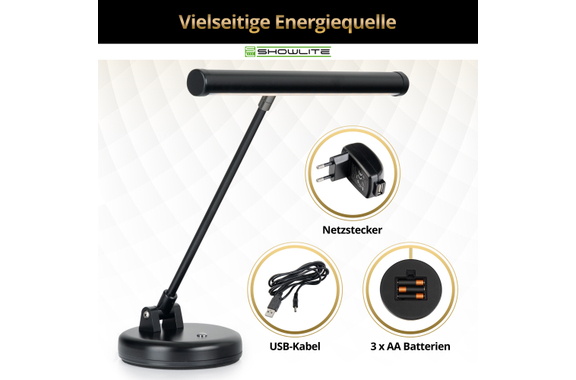 Lampe de Piano LED Showlite WW Noire image 5