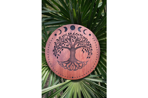 Meinl RDS12MTOL Sonic Energy 12" Rain Disk Bachklang mit Mondphasen und Lebensbaum Gravur image 5