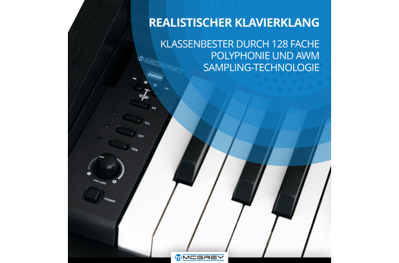 McGrey DP-19 SM E-Piano Schwarz matt Set image 5