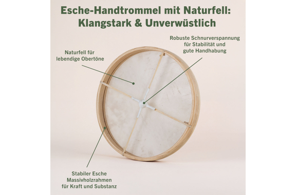 Classic Cantabile ND-14 Frame Drum 14" Tout Naturel image 5