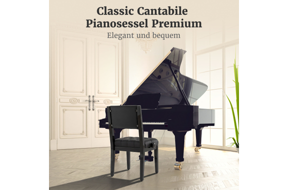 Classic Cantabile Pianostoel Premium Zwart Hoogglans image 5