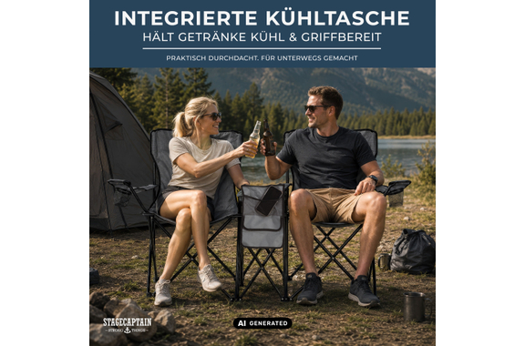 Stagecaptain CS-1485 Doppelsitzer Campingstuhl  - Retoure (Zustand: sehr gut) image 5