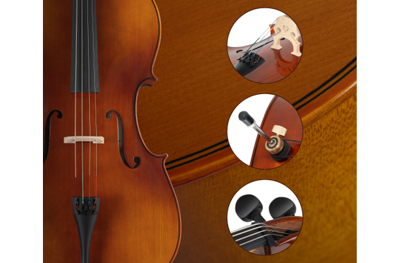 Classic Cantabile Student Cello 4/4 Ständer Set image 5