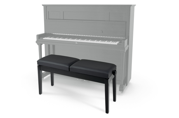 Classic Cantabile Doppelsitzer Pianobank Schwarz Hochglanz image 5