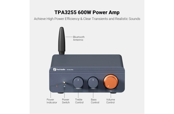 Fosi Audio BT20A Pro Amplificatore HiFi image 5