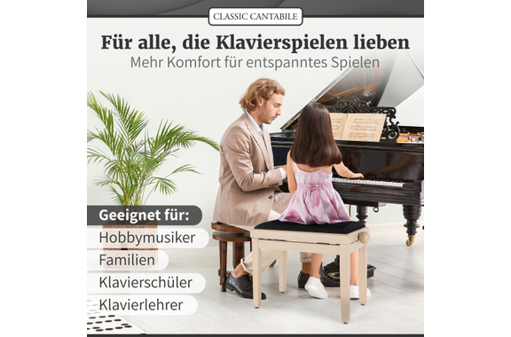 Classic Cantabile Pianobank LA Matt image 5