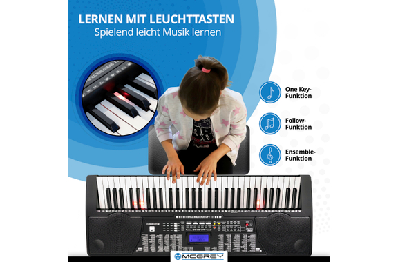McGrey LK-6150 61 Tasten Leuchttasten-Keyboard Set image 5