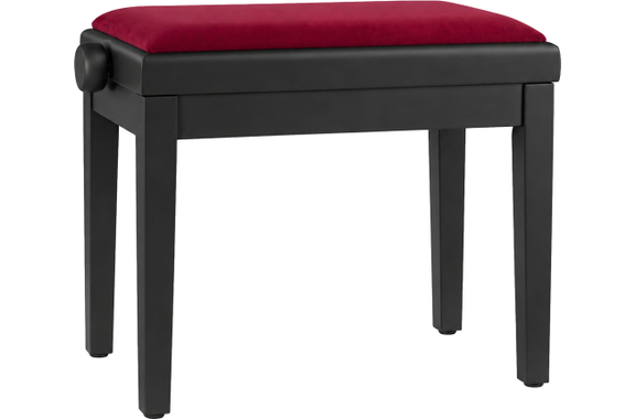Classic Cantabile Banc De Piano Modèle A Noir Mat Velours Rouge image 5