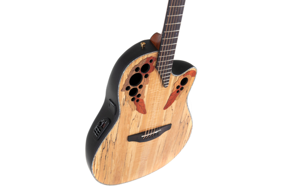 Ovation Celebrity Elite Plus CE44P Mid-Depth Cutaway Natural Spalted Maple image 5