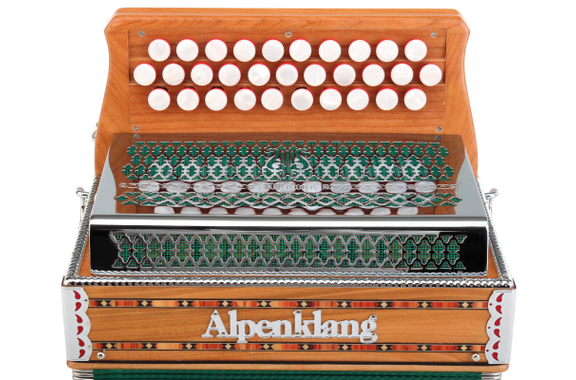 Harmonica Alpenklang "Mini" 3 rangs, B-Es-As massif en cerisier image 5