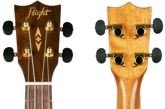 Flight DUC445 Glossy Acacia Concert Ukulele Set image 5