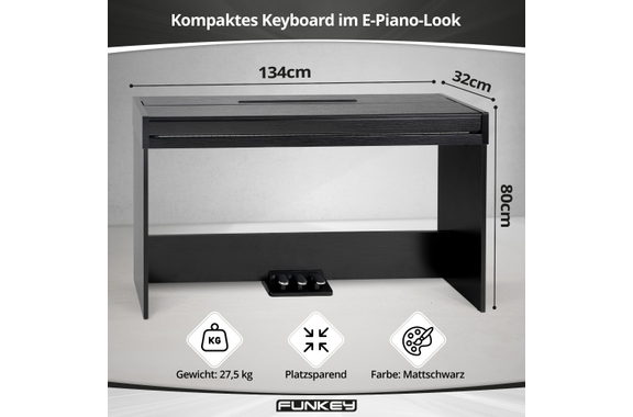 FunKey DP-1088 SM Digitalpiano Schwarz matt image 5