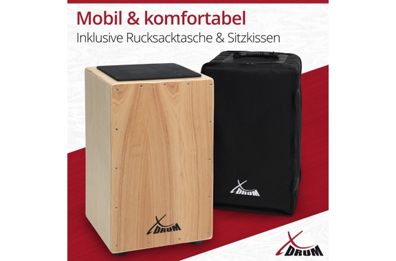 XDrum Cajon Primero Natur incl. escuela de cajón y bolsa image 5