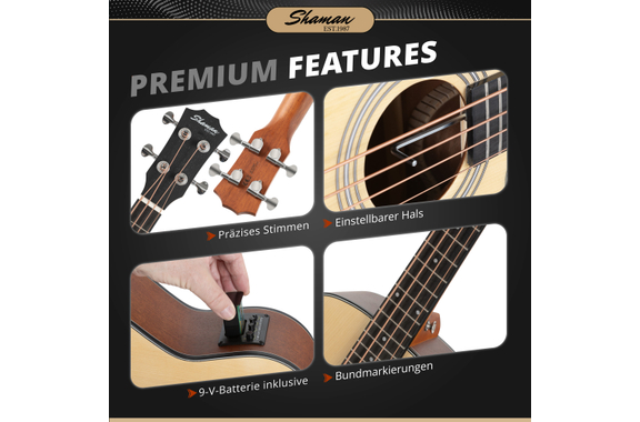 Shaman ABM4-50E-NT Akustik Bass Natur image 5