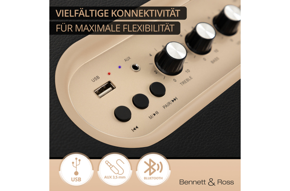 Bennett & Ross BB-860BK Blackmore Enceinte Bluetooth Noire image 5