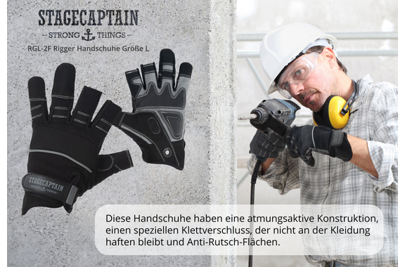 Stagecaptain RGL-2F Rigger Handschoenen Maat L 5x Set image 5