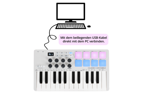 Classic Cantabile M25-AIR Wireless MIDI Controller image 5