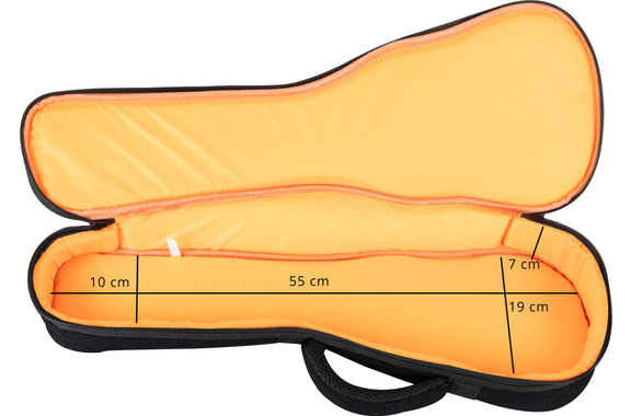 Rocktile Tasche für Sopran-Ukulele Schwarz/Orange image 5