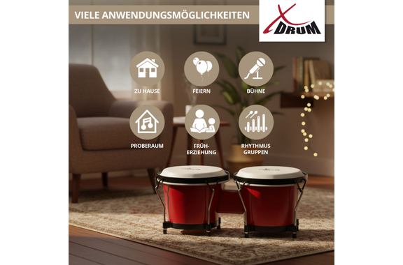 XDrum Bongos Club Wijnrood image 5