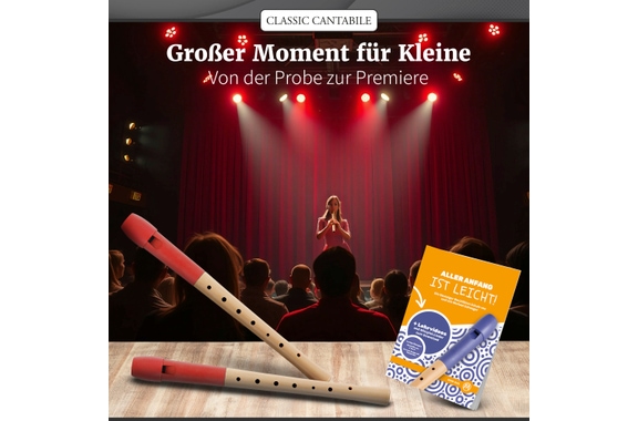 Classic Cantabile Pivella Blockflöte deutsch rot Set inkl. Flötenschule "Aller Anfang ist leicht" image 5