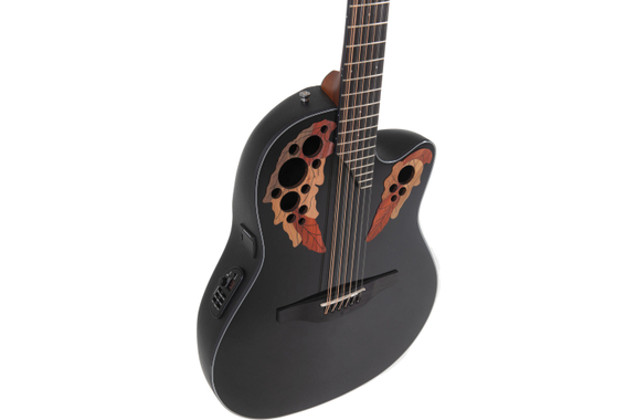 Ovation Celebrity Elite CE4412 Mid Cutaway 12-String Black image 5