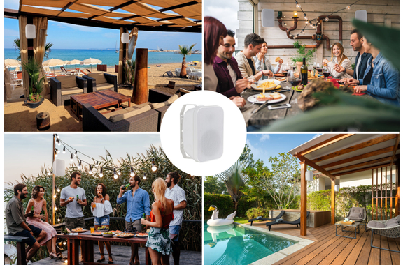 McGrey OLS-651WH Outdoor-luidsprekers 60 Watt Wit met Bluetooth Set image 5