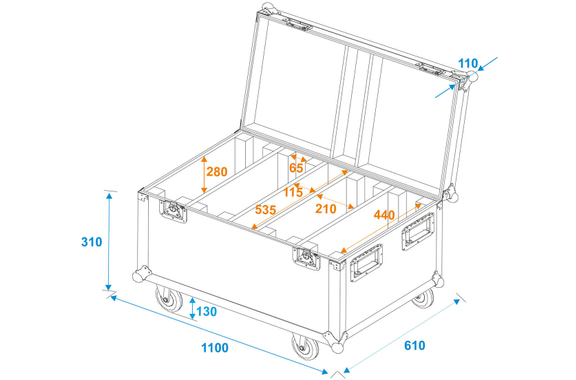 Roadinger Flightcase 4x Multiflood Pro image 5